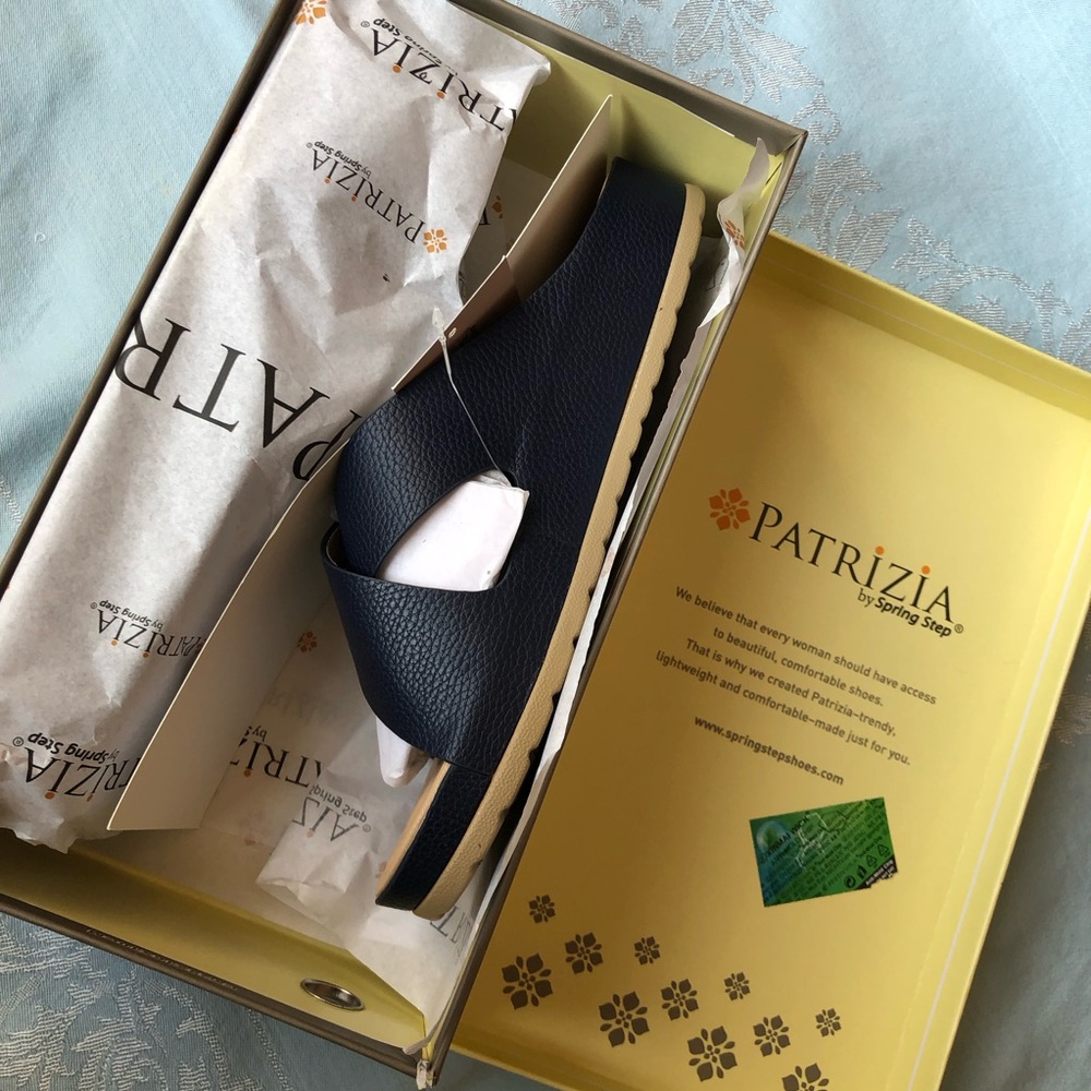 Patrizia by Spring Step Rutha Slide Sandals Navy size 7 - Picture 6 of 7